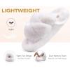 imageCOFACE Womens Fluff Slippers Open Toe Fuzzy Faux Fur Ladies House Fashion Platform Slide Shoes with Comfort Arch Support Indoor Outdoor SoleWhite