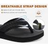 imageCOFACE Womens Orthopedic Flip Flops Comfortable Orthotic Sandals Cushion Recovery Plantar Fasciitis Walking Slip On Ladies Flip Flops for Woman Size 511Black