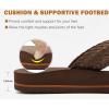 imageCOFACE Womens Orthopedic Flip Flops Comfortable Orthotic Sandals Cushion Recovery Plantar Fasciitis Walking Slip On Ladies Flip Flops for Woman Size 511Brown