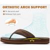 imageCOFACE Womens Orthopedic Flip Flops Comfortable Orthotic Sandals Cushion Recovery Plantar Fasciitis Walking Slip On Ladies Flip Flops for Woman Size 511Brown