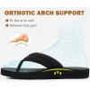 imageCOFACE Womens Orthopedic Flip Flops Comfortable Orthotic Sandals Cushion Recovery Plantar Fasciitis Walking Slip On Ladies Flip Flops for Woman Size 511Black