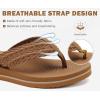 imageCOFACE Womens Orthopedic Flip Flops Comfortable Orthotic Sandals Cushion Recovery Plantar Fasciitis Walking Slip On Ladies Flip Flops for Woman Size 511Khaki