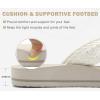 imageCOFACE Womens Orthopedic Flip Flops Comfortable Orthotic Sandals Cushion Recovery Plantar Fasciitis Walking Slip On Ladies Flip Flops for Woman Size 511Beige