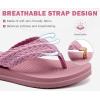 imageCOFACE Womens Orthopedic Flip Flops Comfortable Orthotic Sandals Cushion Recovery Plantar Fasciitis Walking Slip On Ladies Flip Flops for Woman Size 511Darkpink