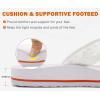 imageCOFACE Womens Orthopedic Flip Flops Comfortable Orthotic Sandals Cushion Recovery Plantar Fasciitis Walking Slip On Ladies Flip Flops for Woman Size 511White