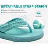 imageCOFACE Womens Orthopedic Flip Flops Comfortable Orthotic Sandals Cushion Recovery Plantar Fasciitis Walking Slip On Ladies Flip Flops for Woman Size 511Lake Blue