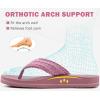 imageCOFACE Womens Orthopedic Flip Flops Comfortable Orthotic Sandals Cushion Recovery Plantar Fasciitis Walking Slip On Ladies Flip Flops for Woman Size 511Darkpink