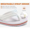 imageCOFACE Womens Orthopedic Flip Flops Comfortable Orthotic Sandals Cushion Recovery Plantar Fasciitis Walking Slip On Ladies Flip Flops for Woman Size 511White