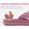 imageCOFACE Womens Orthopedic Flip Flops Comfortable Orthotic Sandals Cushion Recovery Plantar Fasciitis Walking Slip On Ladies Flip Flops for Woman Size 511Darkpink