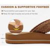imageCOFACE Womens Orthopedic Flip Flops Comfortable Orthotic Sandals Cushion Recovery Plantar Fasciitis Walking Slip On Ladies Flip Flops for Woman Size 511Khaki