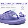imageCOFACE Womens Orthopedic Flip Flops Comfortable Orthotic Sandals Cushion Recovery Plantar Fasciitis Walking Slip On Ladies Flip Flops for Woman Size 511Purple