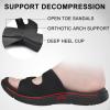 imageCOFACE Womens Orthotic Slippers Comfort Plantar Fasciitis Arch Support Slip on Slippers Ladies Soft Cushion Fashion Yoga Mat Sandals With Adjustable Straps DBlack Size 8