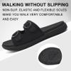 imageCOFACE Womens Orthotic Slippers Comfort Plantar Fasciitis Arch Support Slip on Slippers Ladies Soft Cushion Fashion Yoga Mat Sandals With Adjustable Straps DBlack Size 8