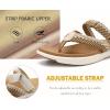 imageCOFACE Womens Trendy Orthotic Flip Flops Lightweight Yoga Mat Thick Cushion Walking Thong Sandals Adjustable Slip On Slippers With Comfortable Plantar Fasciitis Arch SupportBeige
