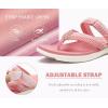 imageCOFACE Womens Trendy Orthotic Flip Flops Lightweight Yoga Mat Thick Cushion Walking Thong Sandals Adjustable Slip On Slippers With Comfortable Plantar Fasciitis Arch SupportPink