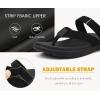 imageCOFACE Womens Trendy Orthotic Flip Flops Lightweight Yoga Mat Thick Cushion Walking Thong Sandals Adjustable Slip On Slippers With Comfortable Plantar Fasciitis Arch SupportBlack