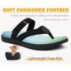 imageCOFACE Womens Trendy Orthotic Flip Flops Lightweight Yoga Mat Thick Cushion Walking Thong Sandals Adjustable Slip On Slippers With Comfortable Plantar Fasciitis Arch SupportBlack