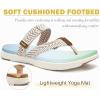 imageCOFACE Womens Trendy Orthotic Flip Flops Lightweight Yoga Mat Thick Cushion Walking Thong Sandals Adjustable Slip On Slippers With Comfortable Plantar Fasciitis Arch SupportWhite Brown