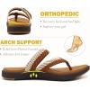 imageCOFACE Womens Trendy Orthotic Flip Flops Lightweight Yoga Mat Thick Cushion Walking Thong Sandals Adjustable Slip On Slippers With Comfortable Plantar Fasciitis Arch SupportTan