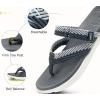 imageCOFACE Womens Trendy Orthotic Flip Flops Lightweight Yoga Mat Thick Cushion Walking Thong Sandals Adjustable Slip On Slippers With Comfortable Plantar Fasciitis Arch SupportGrey