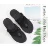imageCOFACE Womens Trendy Orthotic Flip Flops Lightweight Yoga Mat Thick Cushion Walking Thong Sandals Adjustable Slip On Slippers With Comfortable Plantar Fasciitis Arch SupportBlack