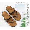 imageCOFACE Womens Trendy Orthotic Flip Flops Lightweight Yoga Mat Thick Cushion Walking Thong Sandals Adjustable Slip On Slippers With Comfortable Plantar Fasciitis Arch SupportBlack Brown