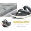 imageCOFACE Womens Trendy Orthotic Flip Flops Lightweight Yoga Mat Thick Cushion Walking Thong Sandals Adjustable Slip On Slippers With Comfortable Plantar Fasciitis Arch SupportGrey