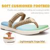 imageCOFACE Womens Trendy Orthotic Flip Flops Lightweight Yoga Mat Thick Cushion Walking Thong Sandals Adjustable Slip On Slippers With Comfortable Plantar Fasciitis Arch SupportBeige