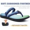 imageCOFACE Womens Trendy Orthotic Flip Flops Lightweight Yoga Mat Thick Cushion Walking Thong Sandals Adjustable Slip On Slippers With Comfortable Plantar Fasciitis Arch SupportNavy Blue