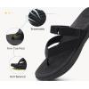 imageCOFACE Womens Trendy Orthotic Flip Flops Lightweight Yoga Mat Thick Cushion Walking Thong Sandals Adjustable Slip On Slippers With Comfortable Plantar Fasciitis Arch SupportBlack