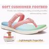 imageCOFACE Womens Trendy Orthotic Flip Flops Lightweight Yoga Mat Thick Cushion Walking Thong Sandals Adjustable Slip On Slippers With Comfortable Plantar Fasciitis Arch SupportPink