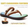 imageCOFACE Womens Trendy Orthotic Flip Flops Lightweight Yoga Mat Thick Cushion Walking Thong Sandals Adjustable Slip On Slippers With Comfortable Plantar Fasciitis Arch SupportTan