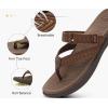imageCOFACE Womens Trendy Orthotic Flip Flops Lightweight Yoga Mat Thick Cushion Walking Thong Sandals Adjustable Slip On Slippers With Comfortable Plantar Fasciitis Arch SupportBrown