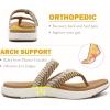 imageCOFACE Womens Trendy Orthotic Flip Flops Lightweight Yoga Mat Thick Cushion Walking Thong Sandals Adjustable Slip On Slippers With Comfortable Plantar Fasciitis Arch SupportBeige