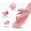 imageCOFACE Womens Trendy Orthotic Flip Flops Lightweight Yoga Mat Thick Cushion Walking Thong Sandals Adjustable Slip On Slippers With Comfortable Plantar Fasciitis Arch SupportPink