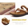 imageCOFACE Womens Trendy Orthotic Flip Flops Lightweight Yoga Mat Thick Cushion Walking Thong Sandals Adjustable Slip On Slippers With Comfortable Plantar Fasciitis Arch SupportTan
