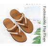 imageCOFACE Womens Trendy Orthotic Flip Flops Lightweight Yoga Mat Thick Cushion Walking Thong Sandals Adjustable Slip On Slippers With Comfortable Plantar Fasciitis Arch SupportTan