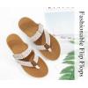 imageCOFACE Womens Trendy Orthotic Flip Flops Lightweight Yoga Mat Thick Cushion Walking Thong Sandals Adjustable Slip On Slippers With Comfortable Plantar Fasciitis Arch SupportWhite Brown