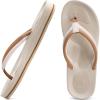 imageCOFACE Flip Flops For Women with Arch Support Comfortable Woman ThongSandals Yoga Mat Lightweight Orthopedic Womens FlipFlopIvory White