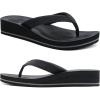 imageCOFACE Flip Flops for Women With Comfortable Arch Support Ladies Fashion Platform Thong Sandals Soft Yoga Mat Sole For BeachIndoor OutdoorBlack