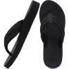 imageCOFACE Womens Orthopedic Flip Flops Comfortable Orthotic Sandals Cushion Recovery Plantar Fasciitis Walking Slip On Ladies Flip Flops for Woman Size 511Black