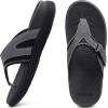 imageCOFACE Flip Flops for Men with Arch Support Comfortable Man Thong Sandals Adjustable Beach Flipflop OutdoorGrey