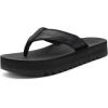 imageCOFACE Mens Arch Support Flip Flops Yoga Mat Comfortable Thick Cushion Recovery Walking Thong Sandals Lightweight Slip On Summer Beach SlippersBlack