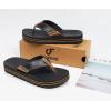imageCOFACE Mens Arch Support Flip Flops Yoga Mat Comfortable Thick Cushion Recovery Walking Thong Sandals Lightweight Slip On Summer Beach SlippersBlack Brown
