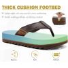 imageCOFACE Mens Arch Support Flip Flops Yoga Mat Comfortable Thick Cushion Recovery Walking Thong Sandals Lightweight Slip On Summer Beach SlippersBrown
