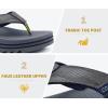 imageCOFACE Mens Arch Support Flip Flops Yoga Mat Comfortable Thick Cushion Recovery Walking Thong Sandals Lightweight Slip On Summer Beach SlippersGrey