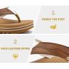 imageCOFACE Mens Arch Support Flip Flops Yoga Mat Comfortable Thick Cushion Recovery Walking Thong Sandals Lightweight Slip On Summer Beach SlippersKhaki