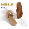 imageCOFACE Mens Arch Support Flip Flops Yoga Mat Comfortable Thick Cushion Recovery Walking Thong Sandals Lightweight Slip On Summer Beach SlippersKhaki