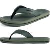 imageCOFACE Mens Flip Flops Comfortable Yoga Mat Cushion Thong Sandals with Arch Support Casual Summer Beach Slides For Man Size 715Army Green
