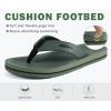 imageCOFACE Mens Flip Flops Comfortable Yoga Mat Cushion Thong Sandals with Arch Support Casual Summer Beach Slides For Man Size 715Army Green